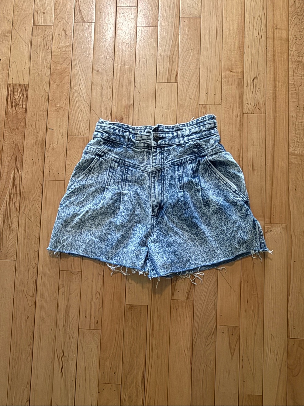Light Wash High-Rise Denim Shorts